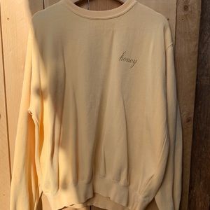 Brandy Melville John Galt light yellow honey sweater